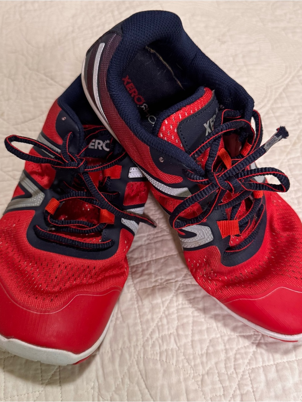 Xero Men’s Athletic Shoes in Red and Navy